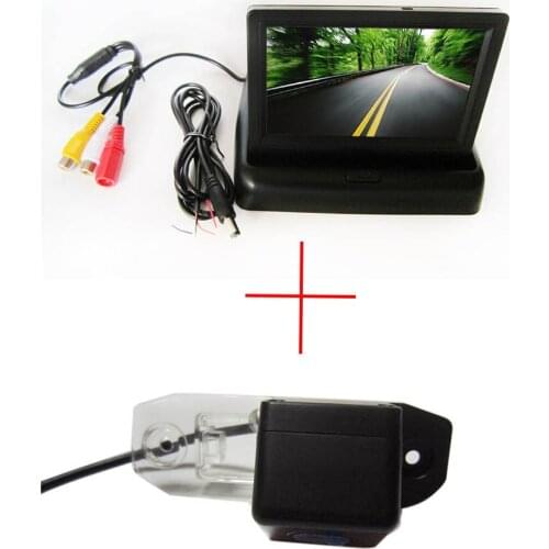 Color Car Rear View Camera for VOLVO S80 SL40 SL80 XC60 XC90 S40 C70,with 4.3 Inch foldable LCD Monitor