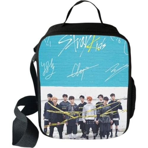 KPOP Stray Kids MINHO JISUNG Cooler Lunch Bag Cartoon Girls Thermal Food Picnic Bags for School Kids Boys Lunch Box Tote