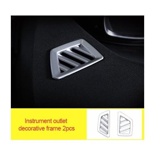 For Peugeot 5008 ABS chrome carbon fiber Instrument outlet decorative frame 2pcs