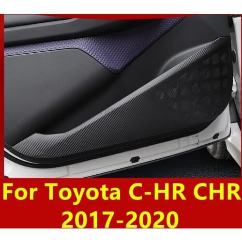 For Toyota C-HR CHR 2017-2020 Anti-kick pad door anti-kick stickers interior car protective film carbon fiber car stickers