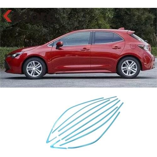 For Toyota Corolla 2019 2020 Hatchback Stainless Steel Window Molding Trim Cover Garnish Guard Strip Exterior Accessories