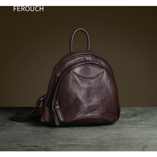 FEROUCH Womens Brown Backpacks
