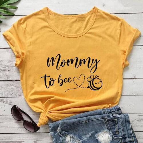 Mommy To Bee Daddy To Bee 100%Cotton Unisex Tshirt Family Funny Summer Casual O-Neck Short Sleeve Top New Mom And Dad Gift