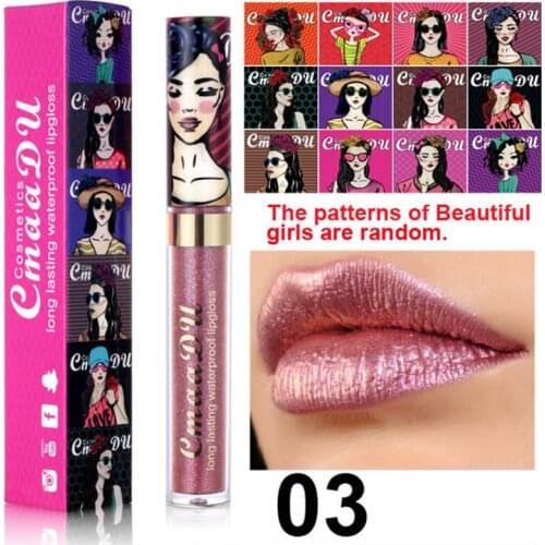 Lipstick Girls'long Lasting Liquid Lip Tint Waterproof Moisturizing Shining Lip Glaze Not Fade Easily Lipstick Cosmetics Makeup
