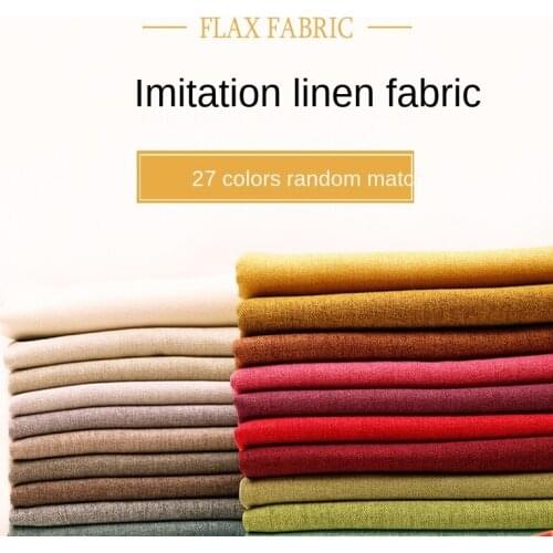 Imitation Linen Sofa Fabric Textile Material Solid Fabric for Furniture DIY Sewing Plain Upholstery Cloth Curtain/Throw Pillow