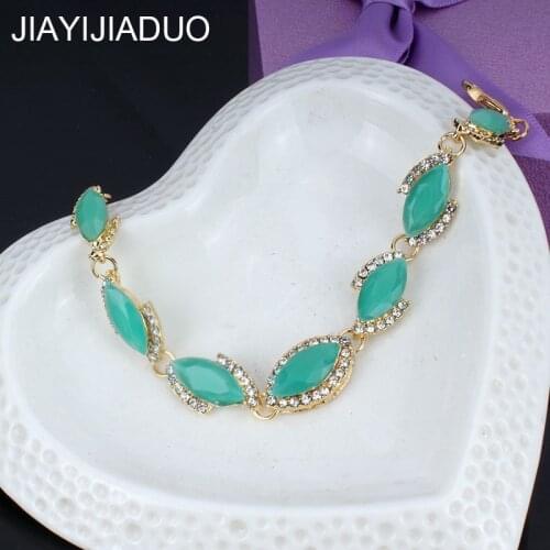 Jiayijiaduo Indian Womens Vintage Bracelet Horse Eye Crystal Bracelet Girl Jewelry dropshipping