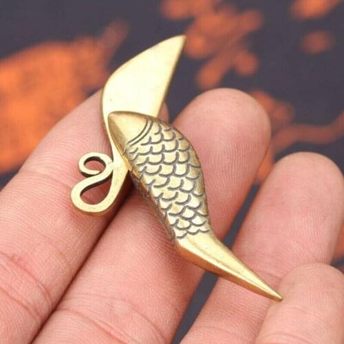Collectible Miscellaneous Brass Small Fish Paper Knife Pendant Keychain Pendant