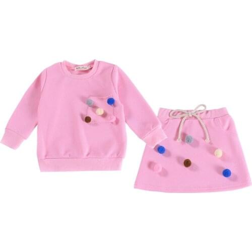 Clothes for Girls Set 2019 Spring Autumn Cotton Two-piece T-shirt + Skirt Cute Children Sets Fashion Girls Dress Skirt Suits