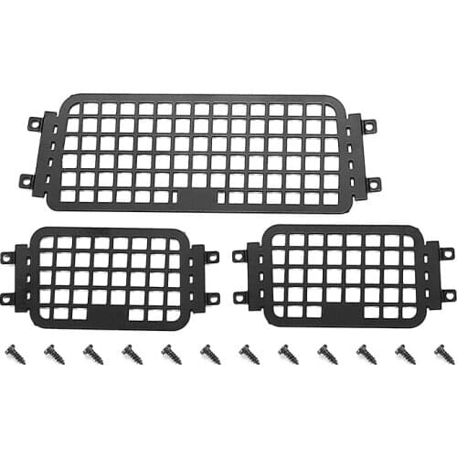 Rear Side Metal Stereoscopic Window Mesh Protective Net for Axial SCX24 1/24 RC Crawler Car Upgrade Parts Accessories