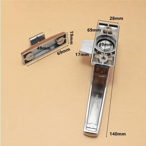 Stainless Steel Oven Door Handle kit Rotating Airtight Lock Latch Handle Cold Storage Door Lock Oven Flat Door Handle Pl022