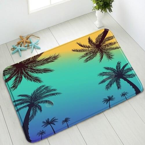 Trees Plants Non-Slip Bath Mat Bedroom Living Room Kitchen Doormat Small Rug Indoor Floor Mat Balcony Carpet Washable Home Decor