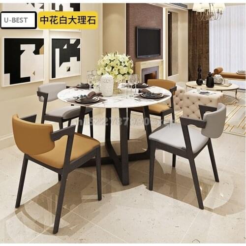 Luxury restaurant furniture italian white marble dining table conference table designer post-modern minimalist conference table