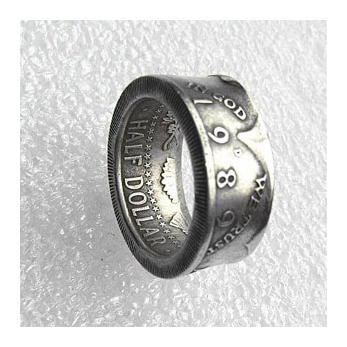 US Kennedy '1989' Half Dollar Ring Handmade In Sizes 6-12