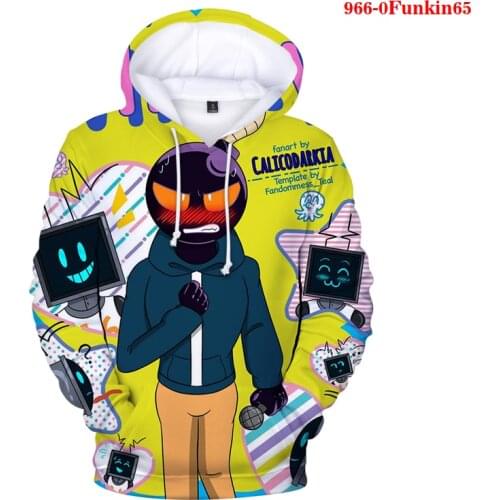 Friday Night Funkin Lemon Demon Hoodie Boys Girls Sweatshirts Funny Children Hooded Men Women Hoody 2021 Game Anime Clothes Tops