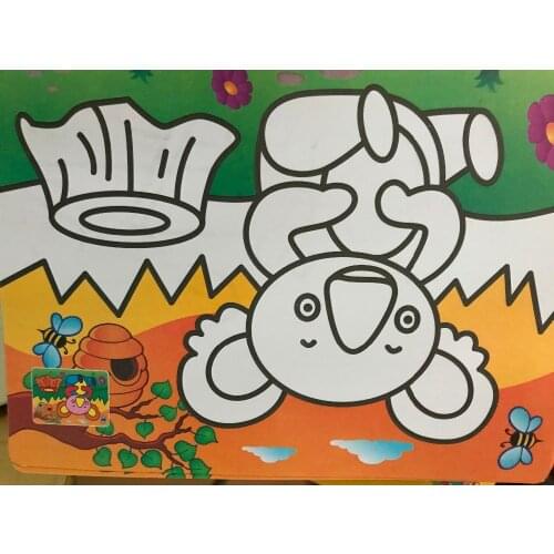 On sales! Free shipping! 2500pcs/lot Color Sticker cards for Childrens Sand art painting children gift product