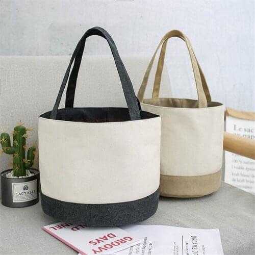 New Fashion Canvas Tote Bag 2021 Handbags for Women Schoudertas Dames Travel Summer Lona Round Bucket Bag Neceser Shopping Borse