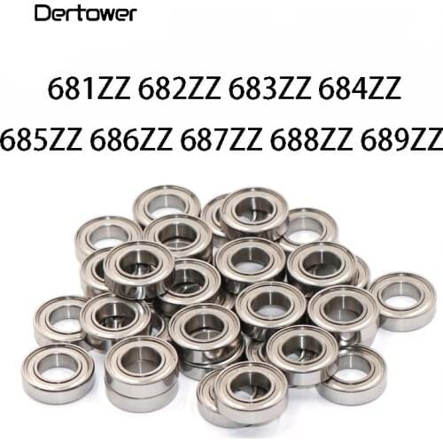 10pcs 681ZZ 682ZZ 683ZZ 684ZZ 685ZZ 686ZZ 687ZZ 688ZZ 689ZZ Miniature Ball Bearing Shielded Skate Bear Steel Radial Deep Groove
