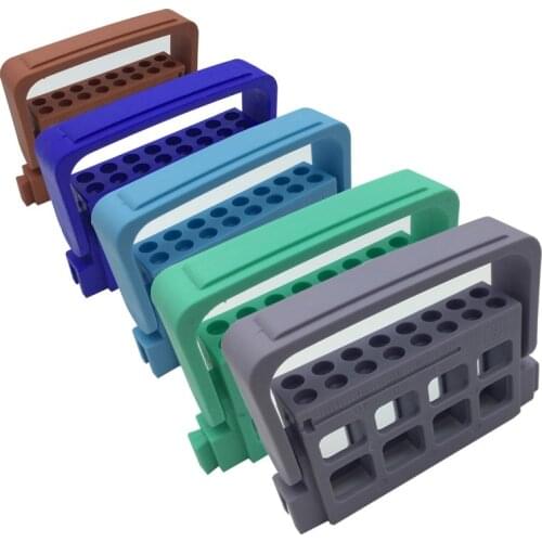 16 Holes Endodontic Block with Memory & Measuring Function Dental Endo Files Holder Dentist Tools