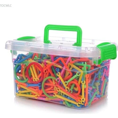 350/500pcs DIY Model Building Blocks Sticks Plastic Assemblage Construction Bricks Intelligence Educational Toys for Kids Gifts