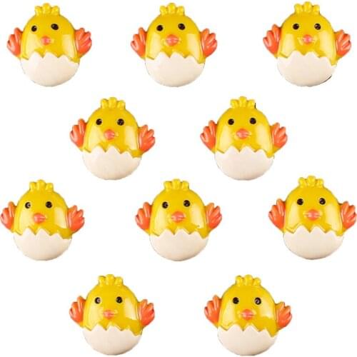 50pcs Easter Baby Chick Chicken Flat back Resin Scrapbooking Crafts Embellishment Flatback Charms Cabachons