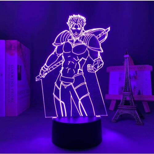 Anime 3d Light Fate Stay Night Lancer for Bedroom Decor Birthday Gift Manga Fate Stay Night Lancer Led Night Lamp