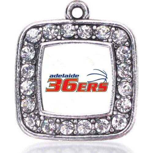Australia AUS Adelaide 36ers basketball CHARM ANTIQUE SILVER PLATED CRYSTAL JEWELRY