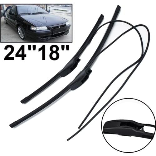 Car Flat Wiper Blades New Spray Nozzle Windshield Windscreen Wipers Clean Front Window For Samand all year Washer Jet Pipe
