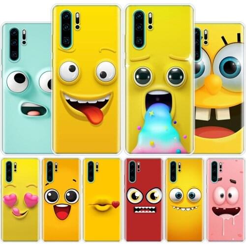 Funny Face Cartoon Cute Cover Phone Case For Huawei Honor 10 9 20 Lite 9X 8X 8S 8A 7X 7A Pro Y5 Y6 Y7 Y9 2019 Y9S 10i20i V20 V30