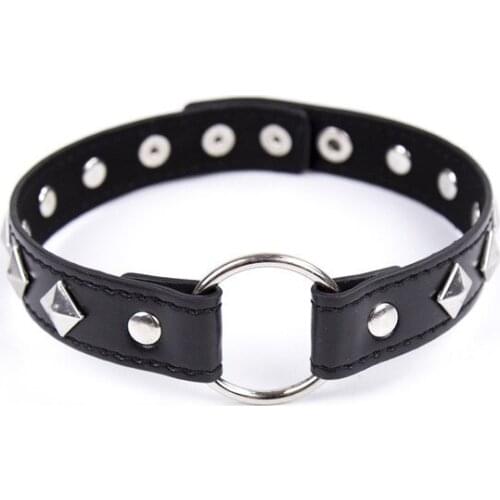 Fetish PU Leather Adult Slave Dog Neck Collar Games Bondage Erotic Necklace Cuffs Sex Toys For Women Restraints Sex Furniture