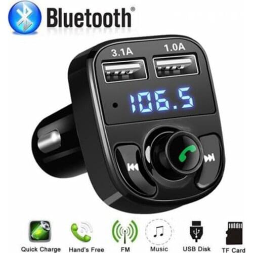 FM Transmitter Bluetooth 5.0 Car kit Dual USB Car Charger MP3 Music Player LED 3.1A 1A 2 Port USB