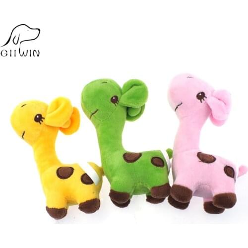 HACHIKITTY Dog Plush Giraffe Shape Chewing Toys 3 Colors Adorable Products For Playing Interactive Games Animals Supplies XX0003