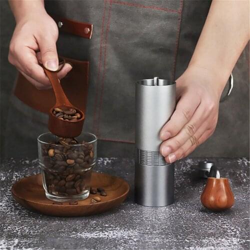 Coffee Grinder Mini Stainless Steel Burr-CNC Hand Manual Coffee Grinder Bean Machine Burr Grinders Mill Kitchen Coffee Machine