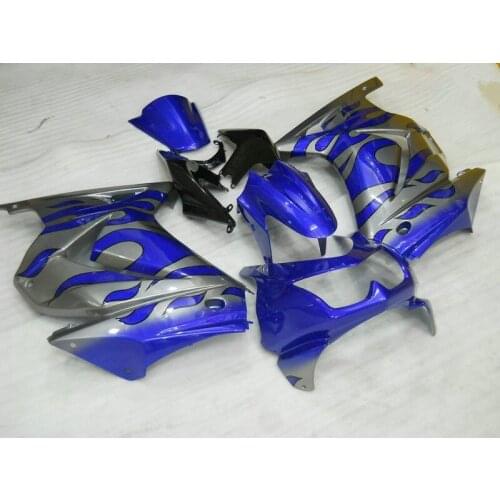 Injection mold Fairing kit for KAWASAKI Ninja ZX250R 08 09 10 12 ZX 250R EX250 2008 2012 ABS Blue grey Fairings set+7gifts KF09