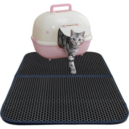 Cat Litter Mat EVA Double-Layer Cat Litter Trapper Mats with Waterproof Bottom Layer Cat litter mat Cat scratching Mat
