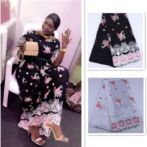 2019 Hot Sale African Cotton Lace Fabric Popular Swiss Voile Lace in Switzerland Nigerian Dry Lace for Women Wedding Dress A1673