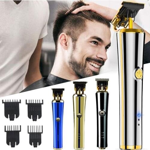 Rechargeable Hair Clipper Electric Hair Trimmer Cordless Shaver Trimmer 0mm Men Barber Hair Cutting Machine for Men 5 colors