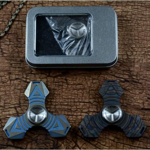 YSTART Multifunctional Interstellar Hand Tool Spinner Ceramic Ball Bearing TC4 Titanium Alloy Handle EDC