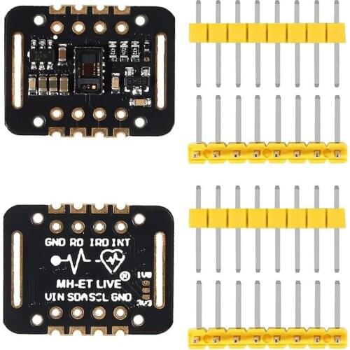 2Pcs Heart Rate Sensor Module MAX30102 Blood Oxygen Sensor Pulse Detection Compatible with Arduino STM32