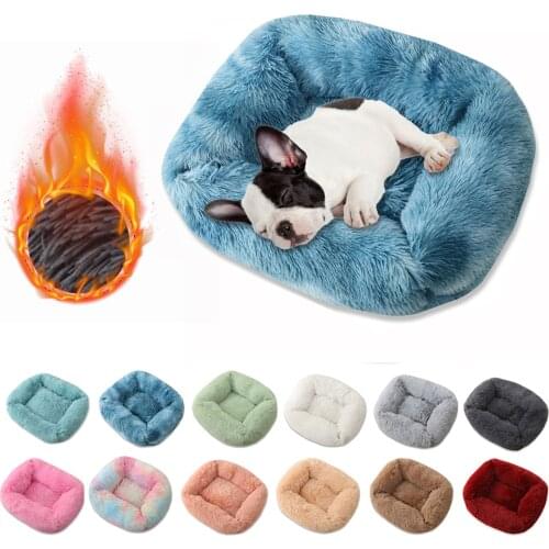 Washable Sofa Large Dog bed Basket Pet Bed Kennel Dog House Velvet Mat Sofa Warm Thick Short Plush Velvet Dog Bed