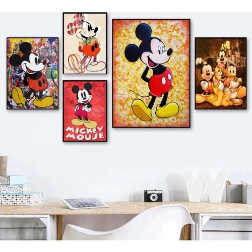 5D DIY Diamond Embroidery Colourful Cartoon Disney Mickey Mouse Craft Kit Diamond Painting Mosaic Cross Stitch Home Decoration