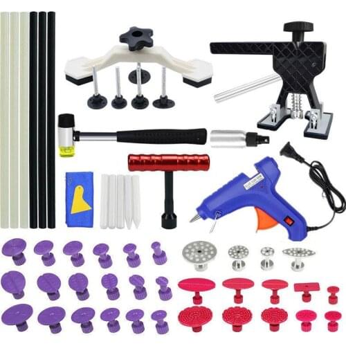 Paintless Auto Dent Removal Set Repair of Dents with Different Dent Pull Tabs Can Be Reused Countless Times Dent Puller Kit