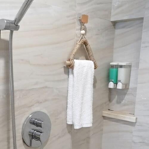 Nordic Wall-mounted Wooden Tissue Holder Bathroom Accessories Toilet Paper Holder Stand Paper Towel Dispenser Wall Mounted