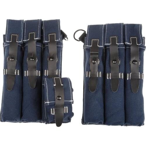 WWII German Luftwaffe Air Force Mp38 Mp40 Ammo Pouch Color Blue