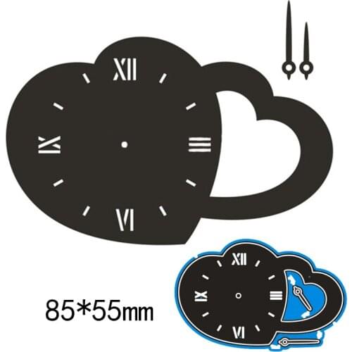 8.5*5.5 cm Heart-shaped watch New Metal Cutting Dies New Stencils for DIY Scrapbooking Paper Cards Craft Making Craft Decoration
