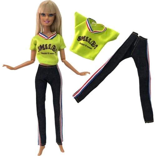 NK 1 Pcs Doll Clothes Handmade Party Clothing Fashion Casual Pants Sportswear Suitable For Barbie Doll Accessories Gift 257A 3X