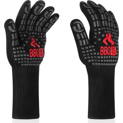 Inkbird High Quality 1472℉ Extreme Heat Resistant Grilling Gloves Aramid fabric Non-Slip Silicone Insulated Grill Mitts Baking