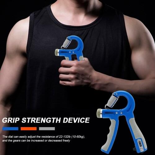 Adjustable Hand Grip Exercise Power Countable Exercise Enhancer Gripper R-Shaped Spring Finger Pinch Wrist Expander