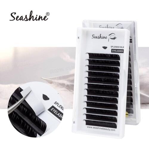 Seashine Luxury Korea Silk Eyelash Extensions C D L Individual Lash False Eyelashes Faux Mink Russian Volume Lashes