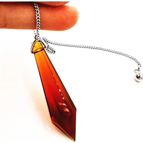 Hexagonal Pendulums Crystal pendant female Natural Stone Amulet Healing Pendant Meditation Reiki Pendulum for men