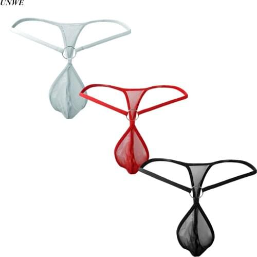 Mini Thong Men Sexy Transparent Penis Underwear Breathable Mens Sexy Mesh Thongs Underwear Erotic G-strings